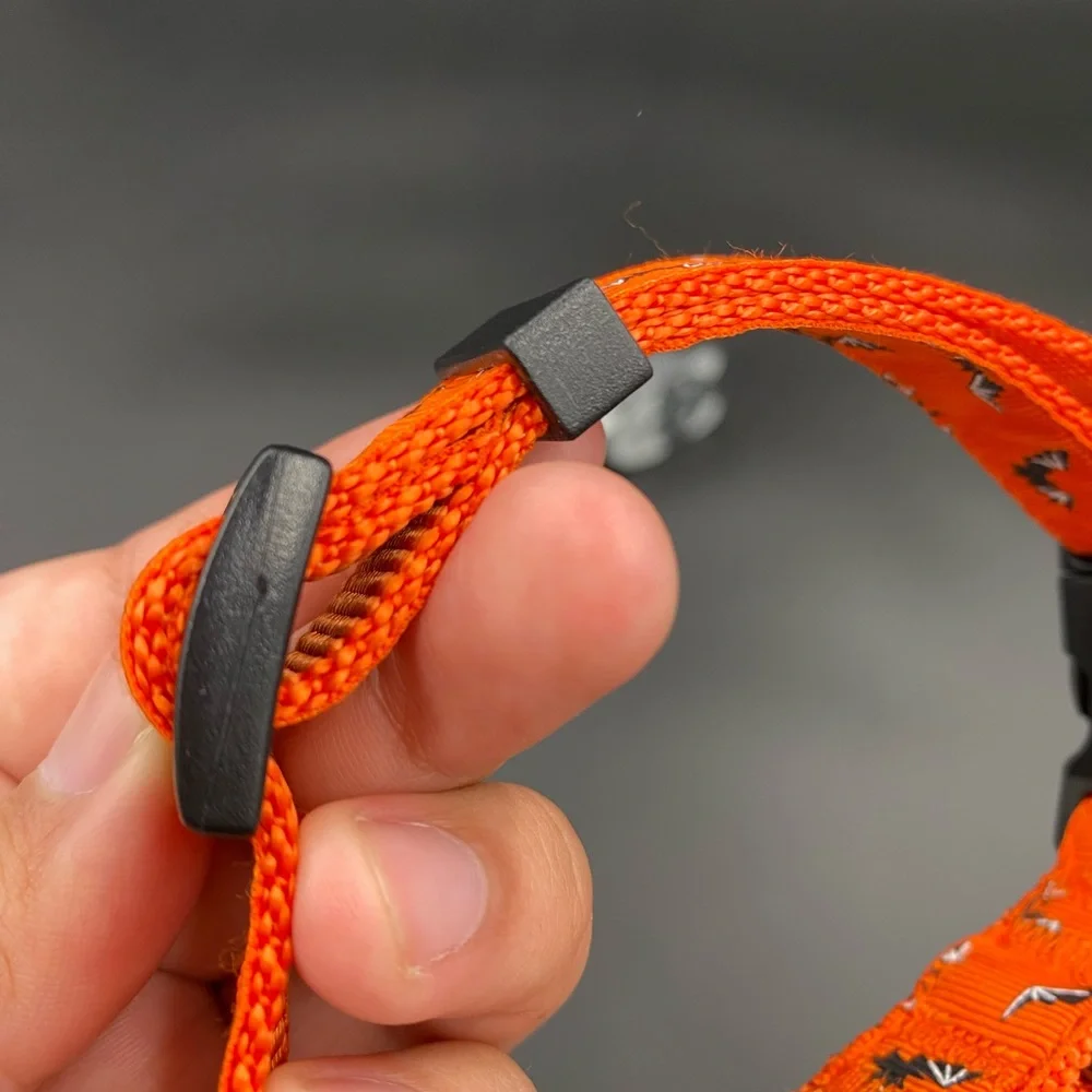 Dog size small/medium orange bat bowtie pet collar